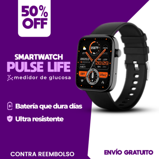 Smartwatch PulseLife [MIDE LA GLUCOSA AL INSTANTE]